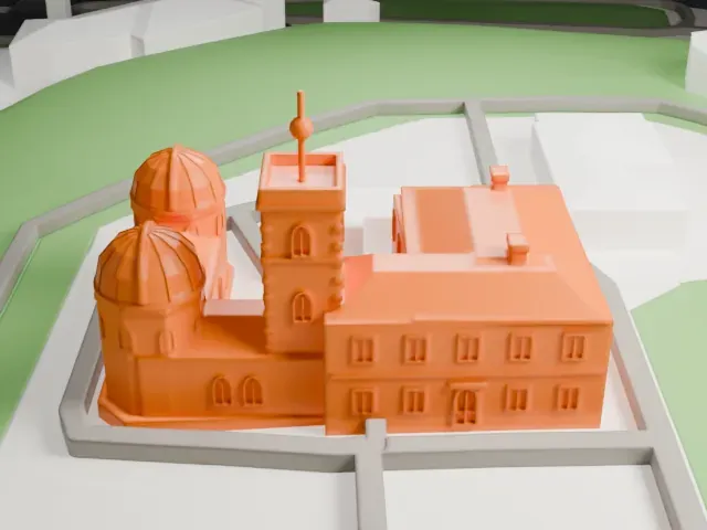 Sydney Observatory model, South view