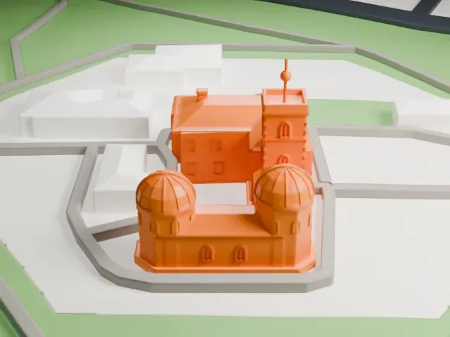 Sydney Observatory model, West view