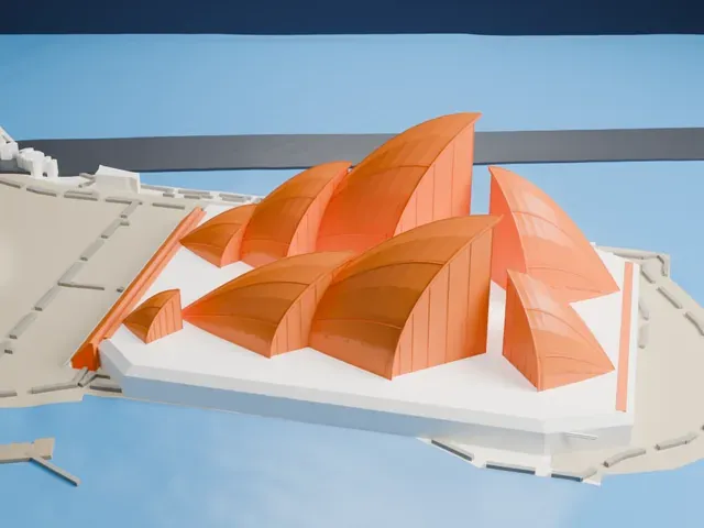 Sydney Opera House model, East view
