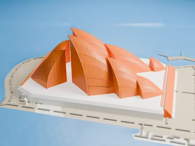 Sydney Opera House model, West view