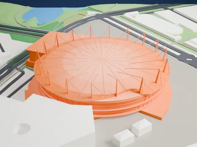 Sydney SuperDome model, South view