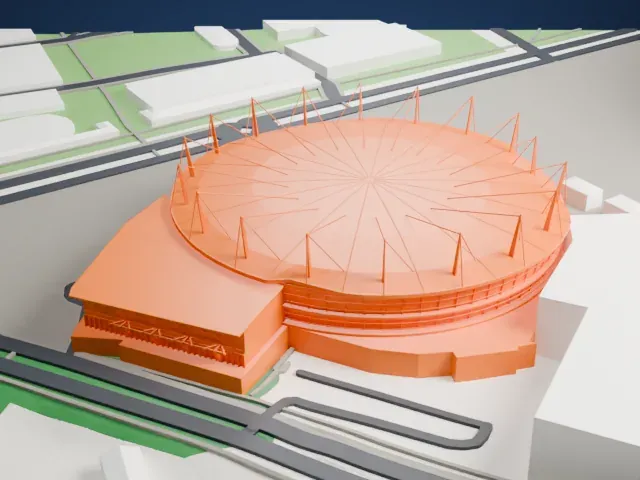 Sydney SuperDome model, West view