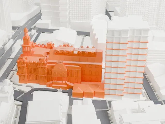 Sydney Town Hall model, North view