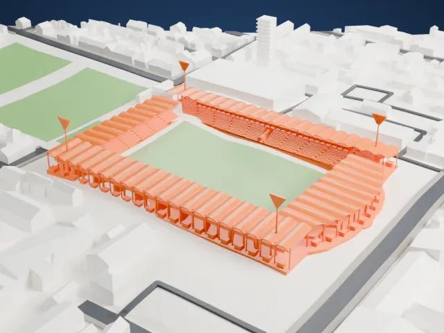 Szusza Ferenc Stadion model, North view