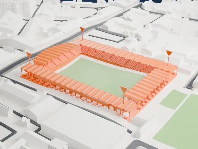 Szusza Ferenc Stadion model, South view