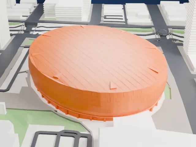 T-Mobile Center model, North view