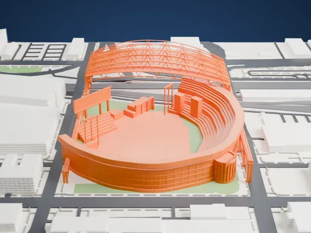 T-Mobile Park model, West view