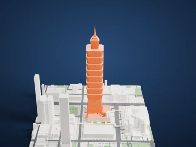 Taipei 101 model, North view