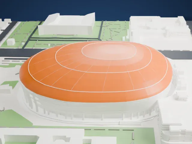 Taipei Dome model, North view