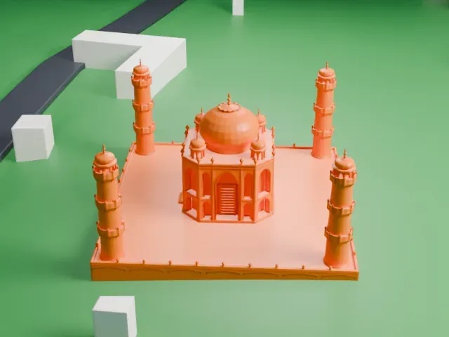 Taj Mahal Bangladesh model, East view