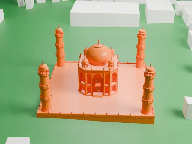 Taj Mahal Bangladesh model, South view
