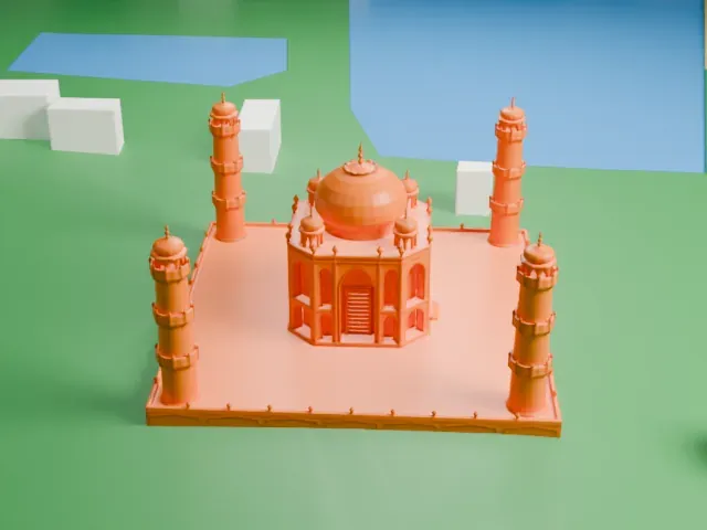 Taj Mahal Bangladesh model, West view