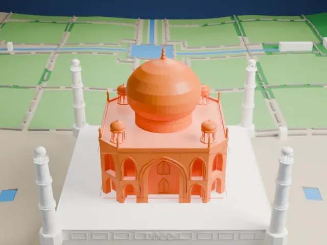 Taj Mahal model, North view