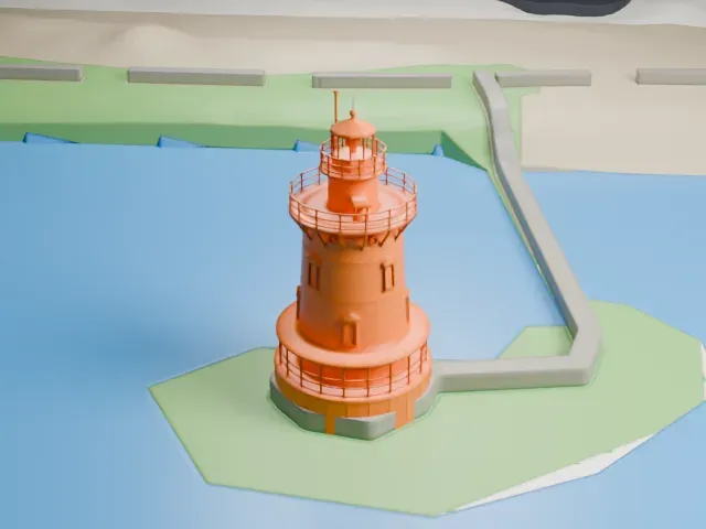 Tarrytown Light model, West view