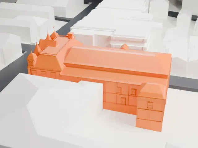Tarrytown Music Hall model, East view