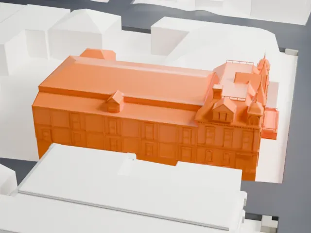 Tarrytown Music Hall model, West view
