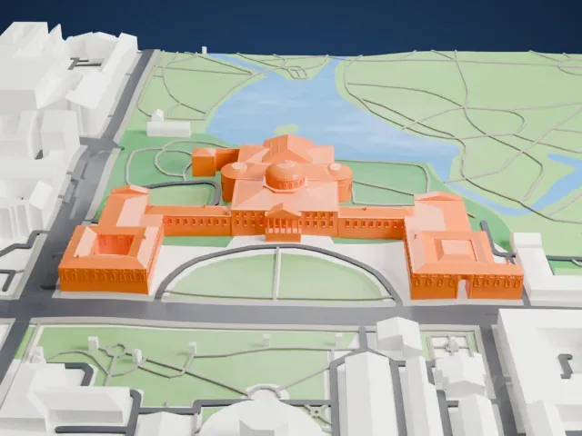 Tauride Palace model, North view