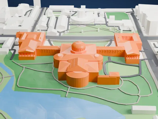 Tauride Palace model, South view