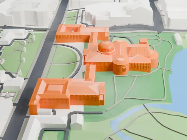 Tauride Palace model, West view