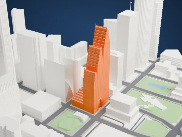 TC Energy Center model, North view