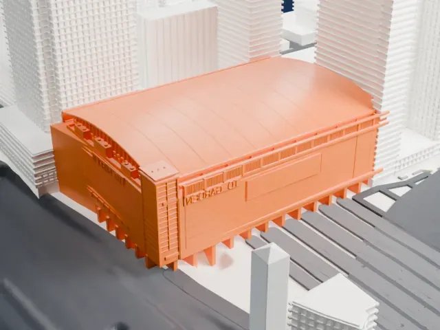 TD Garden model, North view