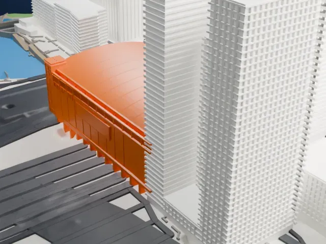 TD Garden model, West view