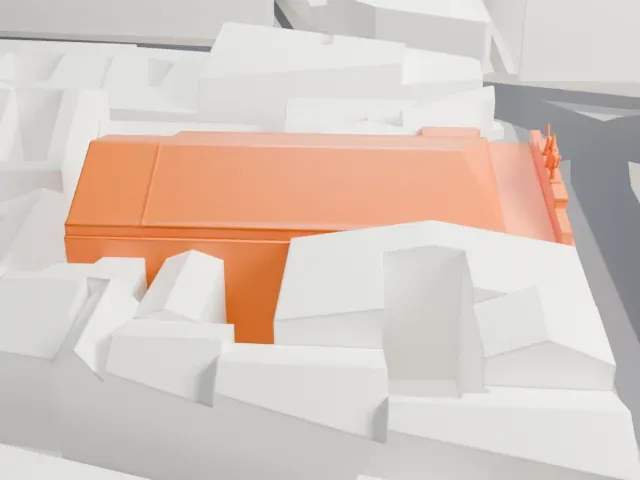 Teatro Argentina model, South view