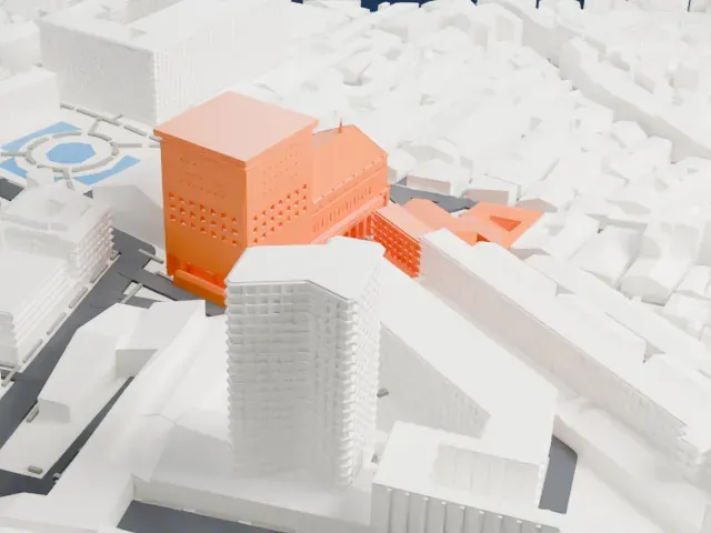Teatro Carlo Felice model, East view