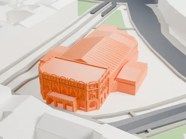 Teatro Dal Verme model, East view