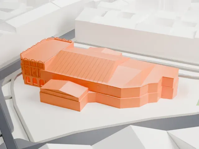 Teatro Dal Verme model, North view