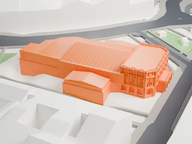 Teatro Dal Verme model, South view