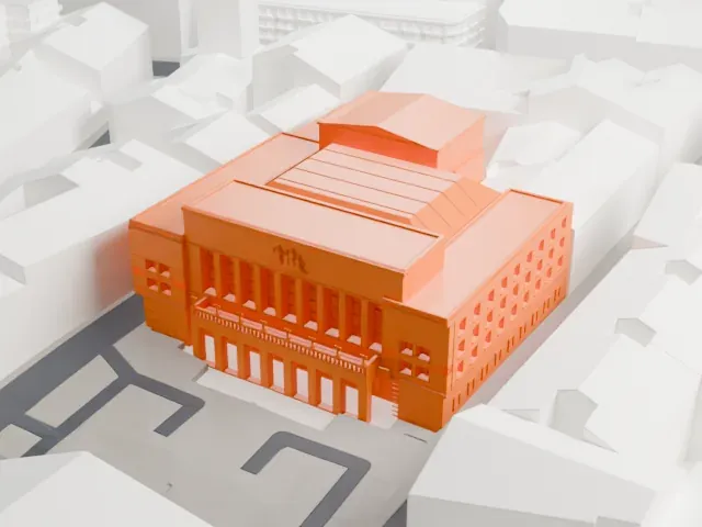 Teatro dell'Opera di Roma model, East view