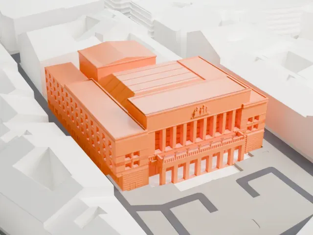 Teatro dell'Opera di Roma model, South view