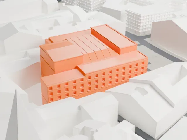 Teatro dell'Opera di Roma model, West view