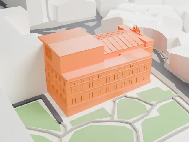 Teatro di San Carlo model, East view