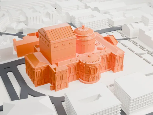 Teatro Massimo model, South view