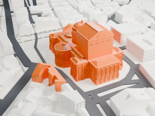 Teatro Massimo model, West view