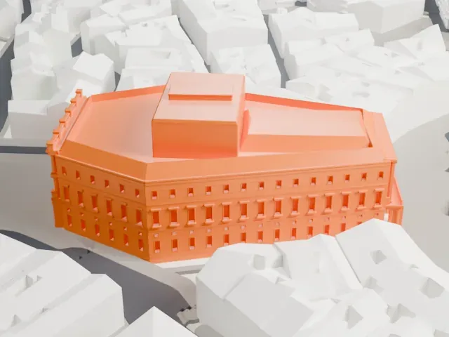 Teatro Real model, North view