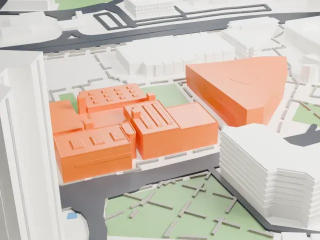 Tel Aviv Museum of Art model, North view