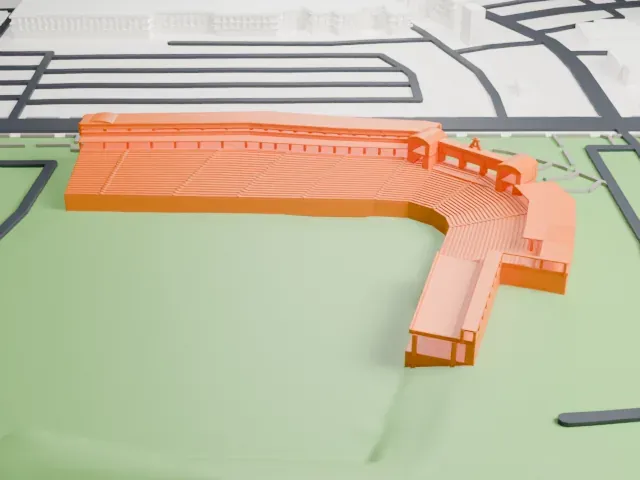 Tempe Diablo Stadium model, North view