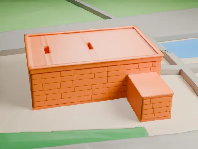 Temple of Debod model, South view
