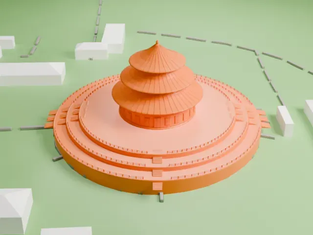 Temple of Heaven model, East view