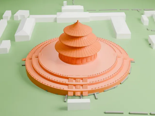 Temple of Heaven model, North view