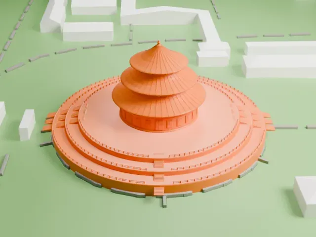 Temple of Heaven model, West view