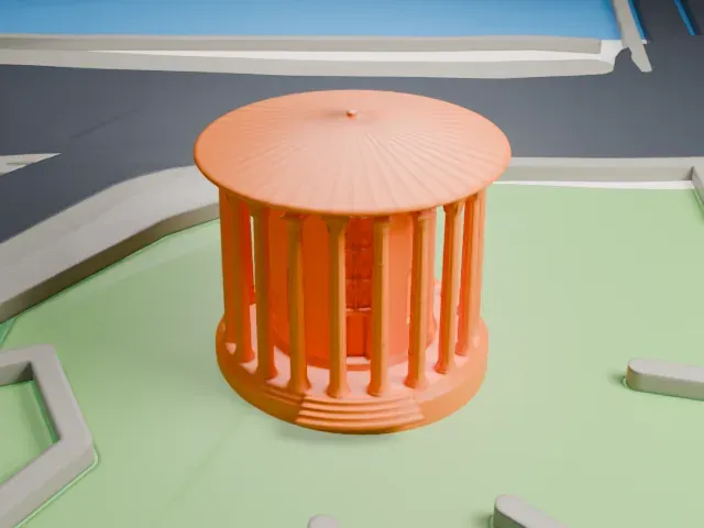 Temple of Hercules Victor model, East view