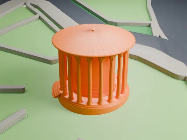 Temple of Hercules Victor model, North view