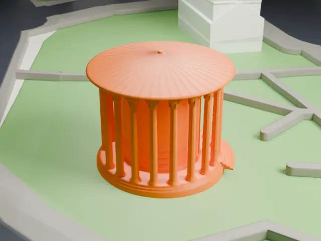 Temple of Hercules Victor model, South view