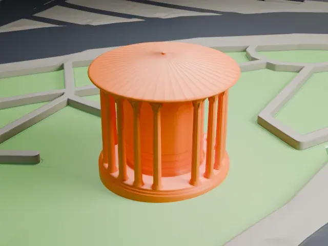 Temple of Hercules Victor model, West view