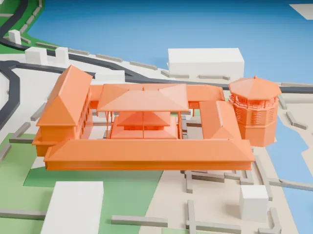 Temple of the Tooth model, North view