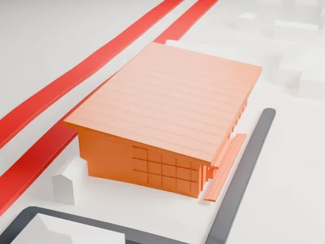 Termas de Río Hondo Motorsport Museum model, West view
